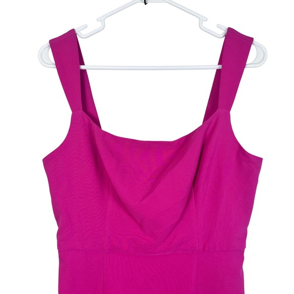 NWT: Laundry by Shelli Segal Pink Ruffle Hem Midi Dress Side Slit Size 6 (G643) - Picture 3 of 9